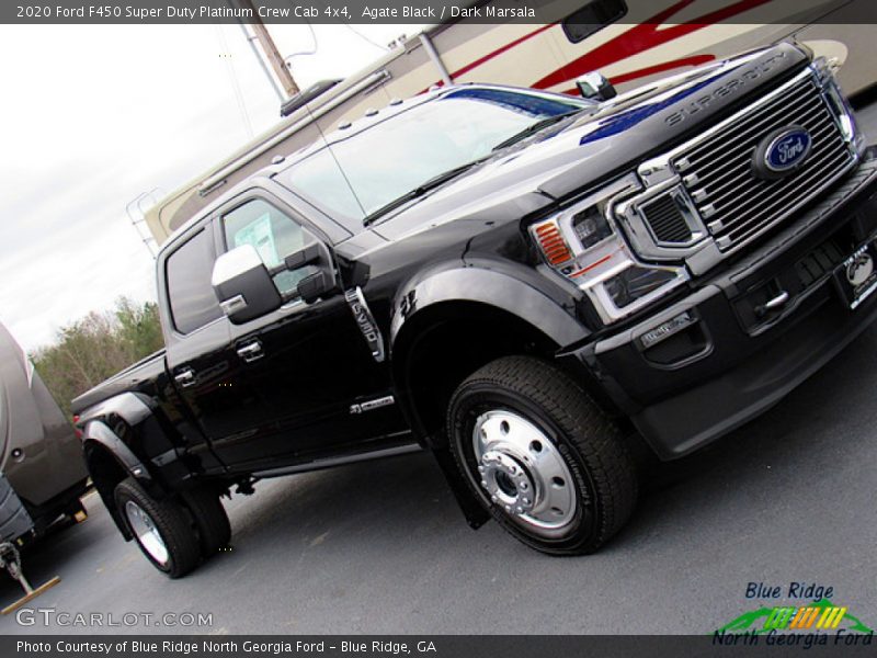 Agate Black / Dark Marsala 2020 Ford F450 Super Duty Platinum Crew Cab 4x4