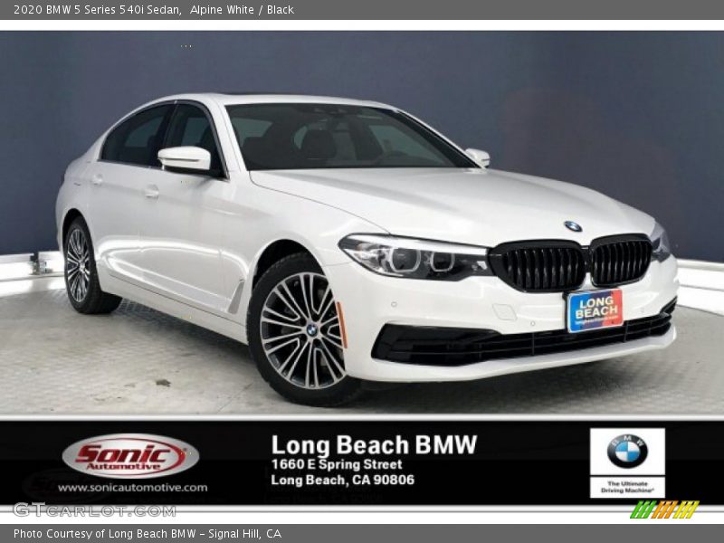 Alpine White / Black 2020 BMW 5 Series 540i Sedan