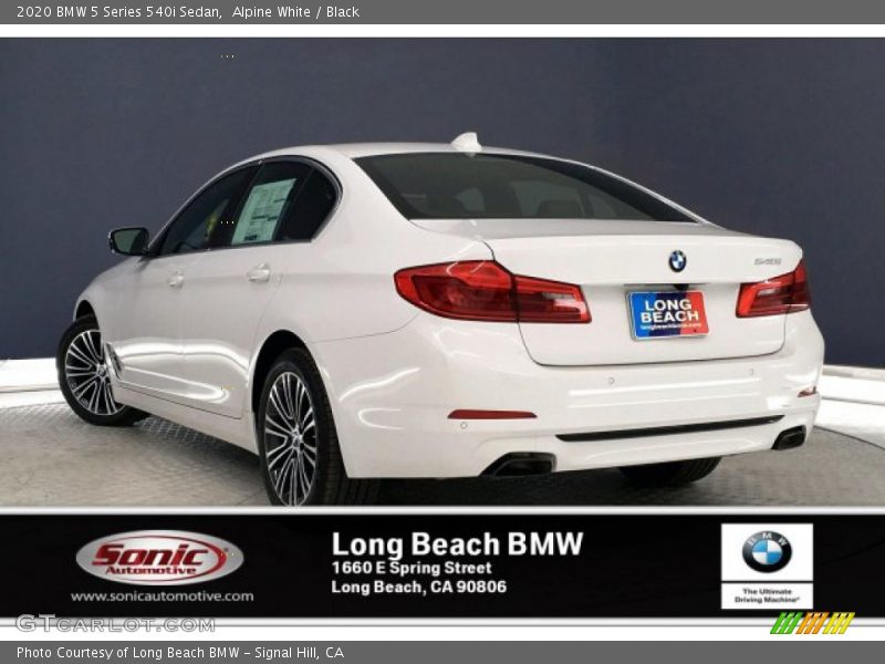 Alpine White / Black 2020 BMW 5 Series 540i Sedan