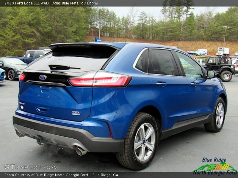 Atlas Blue Metallic / Ebony 2020 Ford Edge SEL AWD