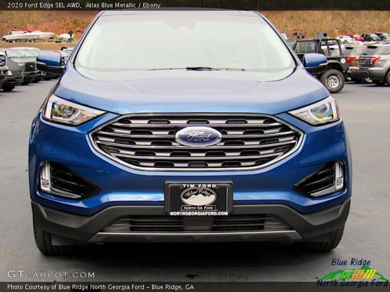 Atlas Blue Metallic / Ebony 2020 Ford Edge SEL AWD