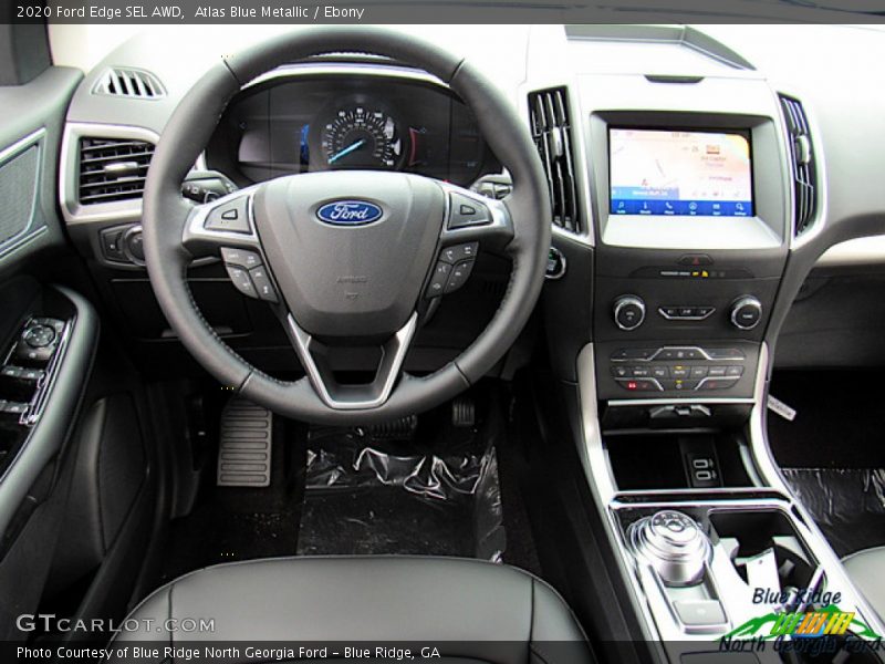 Atlas Blue Metallic / Ebony 2020 Ford Edge SEL AWD