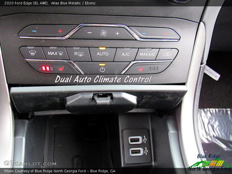 Atlas Blue Metallic / Ebony 2020 Ford Edge SEL AWD