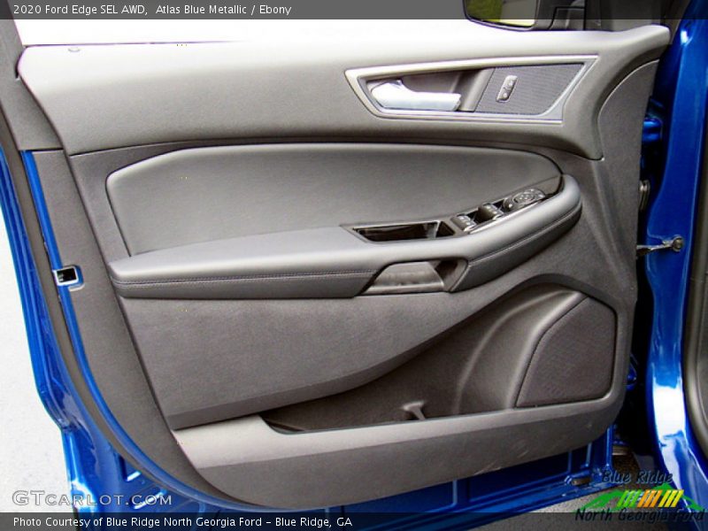 Atlas Blue Metallic / Ebony 2020 Ford Edge SEL AWD