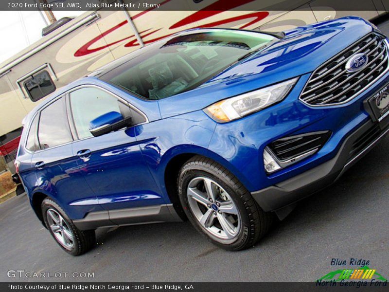 Atlas Blue Metallic / Ebony 2020 Ford Edge SEL AWD