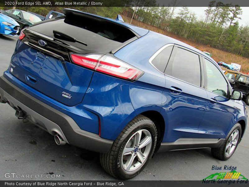 Atlas Blue Metallic / Ebony 2020 Ford Edge SEL AWD