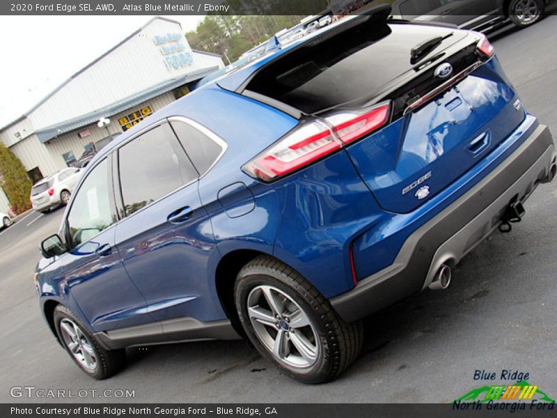 Atlas Blue Metallic / Ebony 2020 Ford Edge SEL AWD