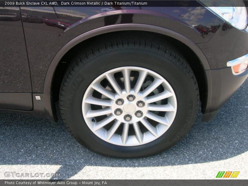 Dark Crimson Metallic / Dark Titanium/Titanium 2009 Buick Enclave CXL AWD
