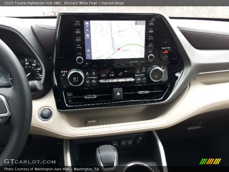 Controls of 2020 Highlander XLE AWD