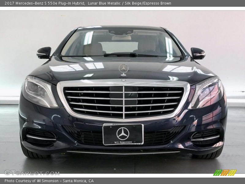 Lunar Blue Metallic / Silk Beige/Espresso Brown 2017 Mercedes-Benz S 550e Plug-In Hybrid