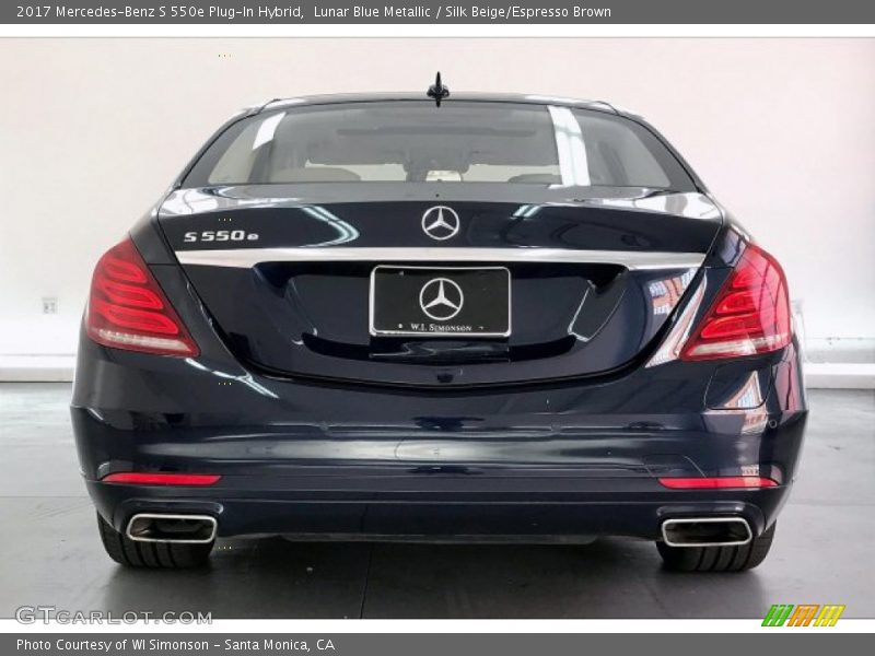 Lunar Blue Metallic / Silk Beige/Espresso Brown 2017 Mercedes-Benz S 550e Plug-In Hybrid