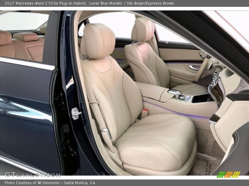 Lunar Blue Metallic / Silk Beige/Espresso Brown 2017 Mercedes-Benz S 550e Plug-In Hybrid