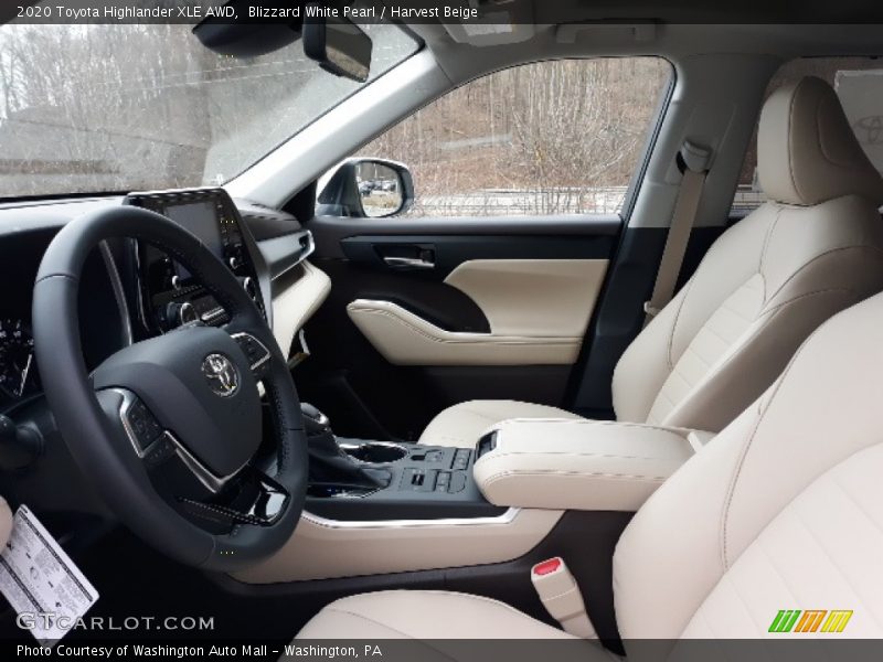Front Seat of 2020 Highlander XLE AWD
