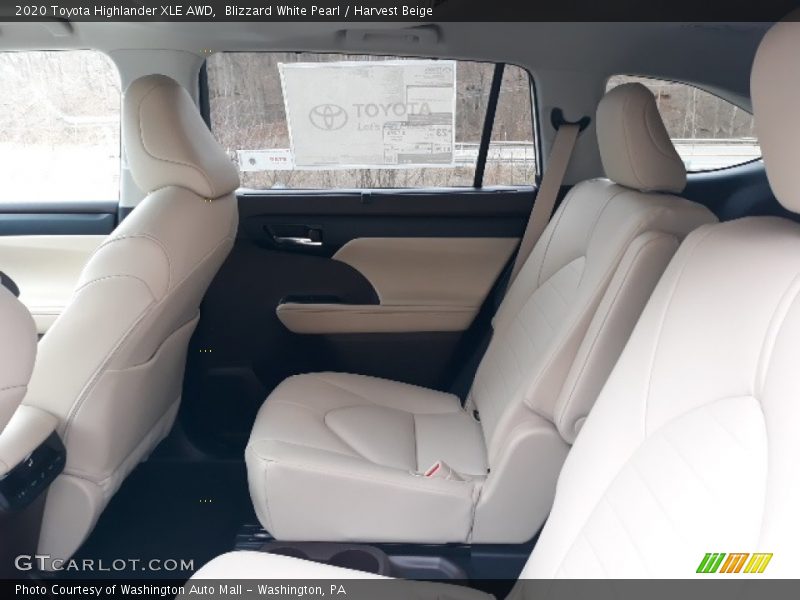 Rear Seat of 2020 Highlander XLE AWD