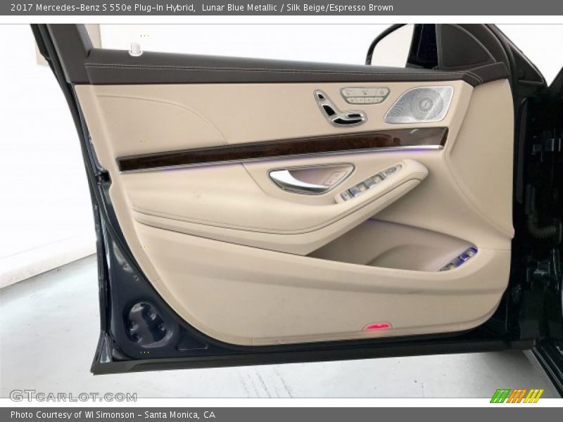 Lunar Blue Metallic / Silk Beige/Espresso Brown 2017 Mercedes-Benz S 550e Plug-In Hybrid