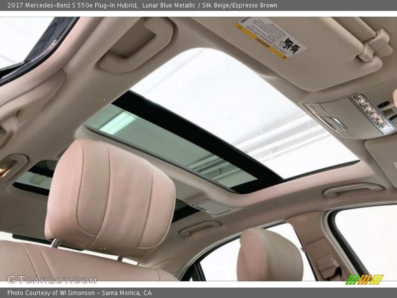 Lunar Blue Metallic / Silk Beige/Espresso Brown 2017 Mercedes-Benz S 550e Plug-In Hybrid