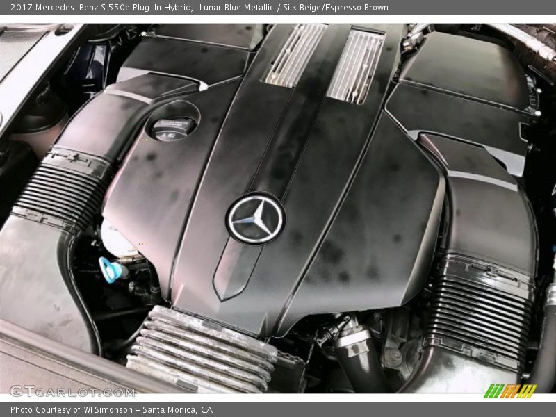Lunar Blue Metallic / Silk Beige/Espresso Brown 2017 Mercedes-Benz S 550e Plug-In Hybrid