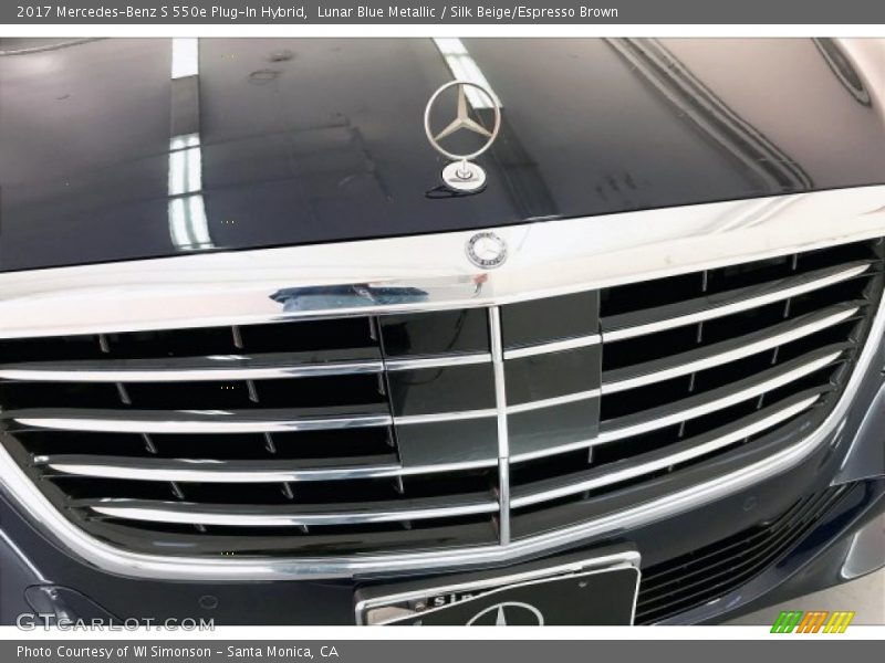 Lunar Blue Metallic / Silk Beige/Espresso Brown 2017 Mercedes-Benz S 550e Plug-In Hybrid