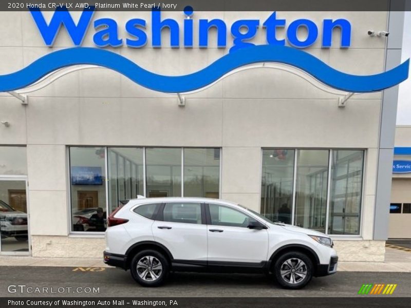 Platinum White Pearl / Ivory 2020 Honda CR-V LX AWD