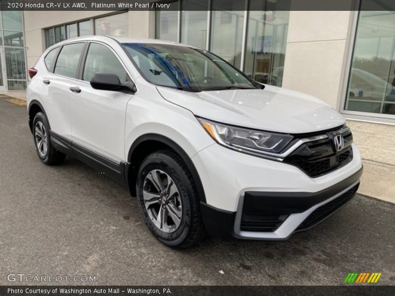 Platinum White Pearl / Ivory 2020 Honda CR-V LX AWD