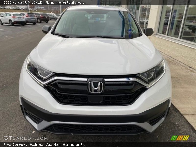 Platinum White Pearl / Ivory 2020 Honda CR-V LX AWD