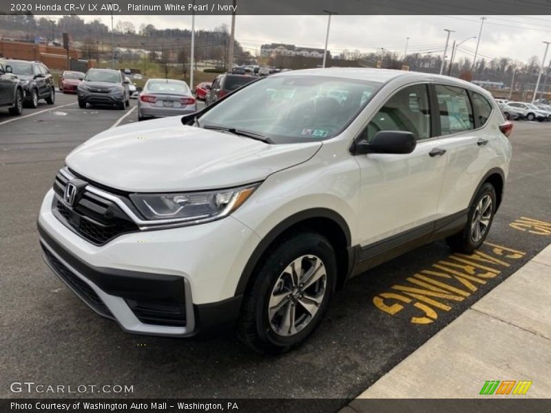Platinum White Pearl / Ivory 2020 Honda CR-V LX AWD