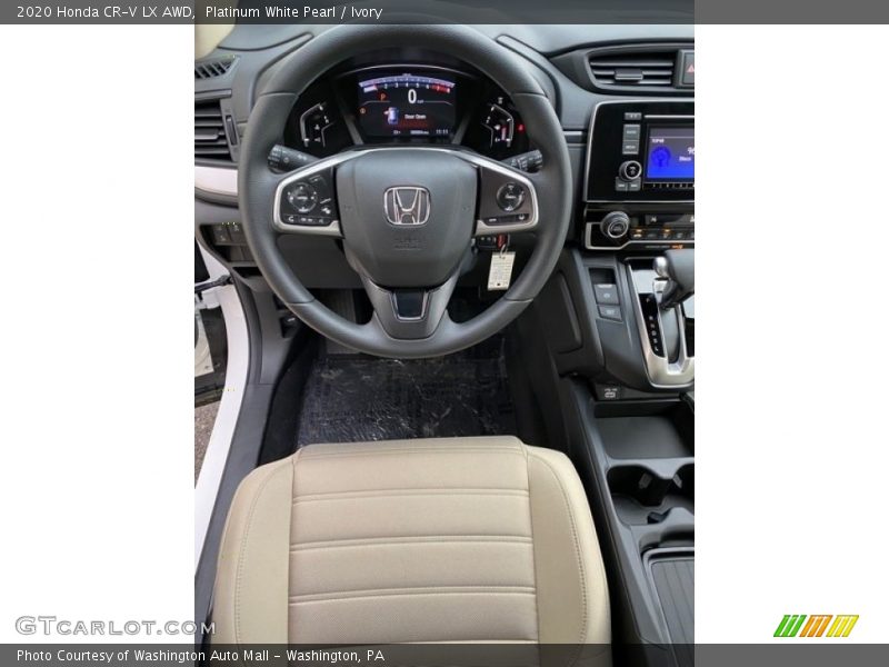 Platinum White Pearl / Ivory 2020 Honda CR-V LX AWD