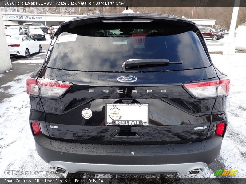 Agate Black Metallic / Dark Earth Gray 2020 Ford Escape SE 4WD