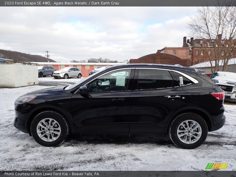 Agate Black Metallic / Dark Earth Gray 2020 Ford Escape SE 4WD