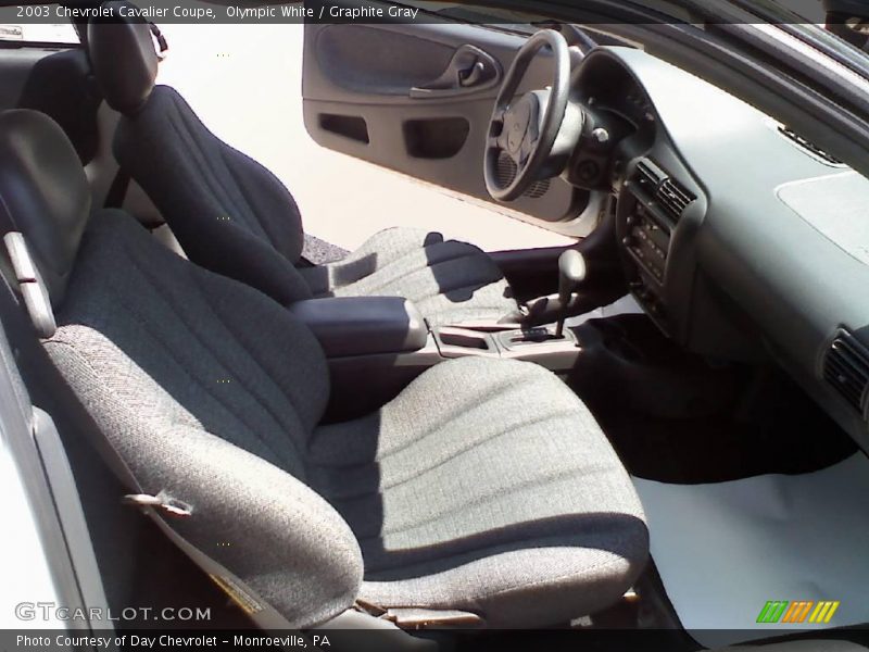 Olympic White / Graphite Gray 2003 Chevrolet Cavalier Coupe