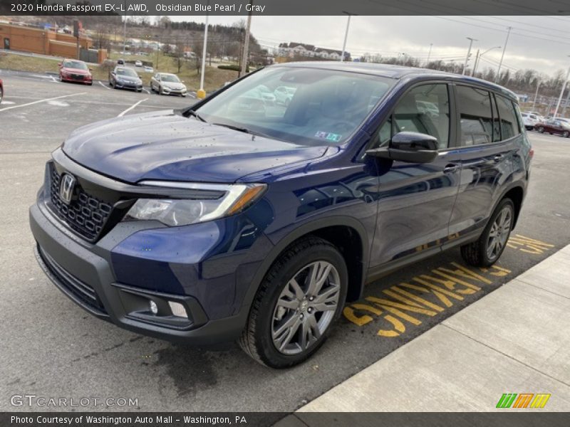 Obsidian Blue Pearl / Gray 2020 Honda Passport EX-L AWD