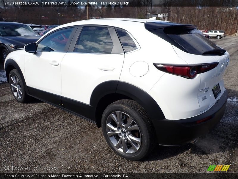 Snowflake White Pearl Mica / Black 2020 Mazda CX-30 Preferred AWD