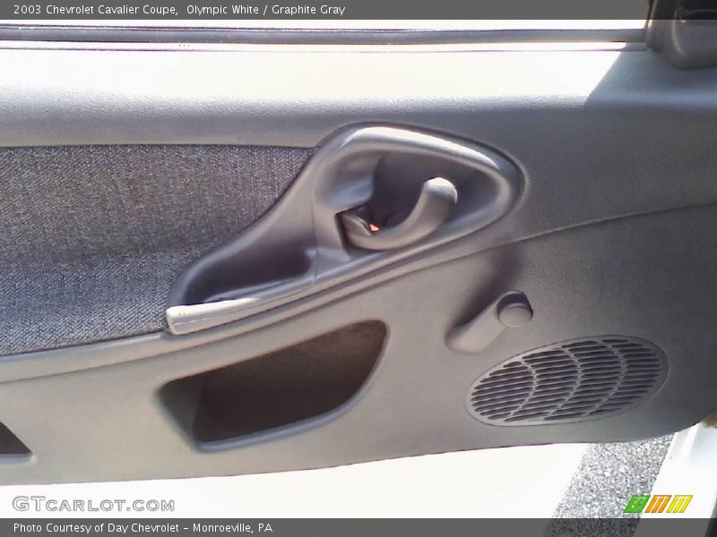 Olympic White / Graphite Gray 2003 Chevrolet Cavalier Coupe