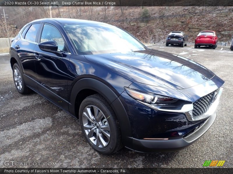Deep Crystal Blue Mica / Greige 2020 Mazda CX-30 Select AWD