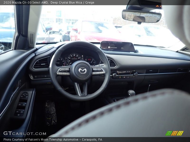 Deep Crystal Blue Mica / Greige 2020 Mazda CX-30 Select AWD