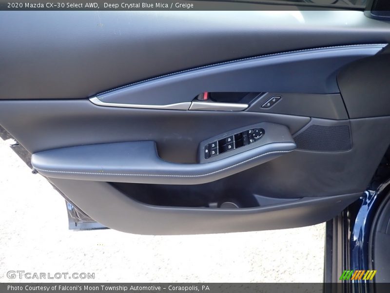 Deep Crystal Blue Mica / Greige 2020 Mazda CX-30 Select AWD