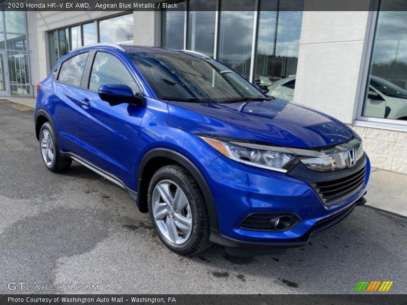 Aegean Blue Metallic / Black 2020 Honda HR-V EX AWD