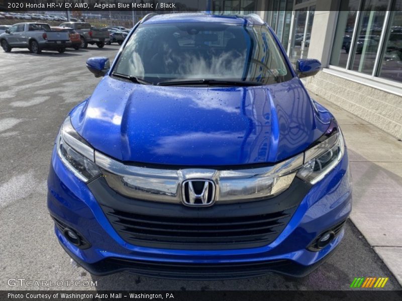 Aegean Blue Metallic / Black 2020 Honda HR-V EX AWD