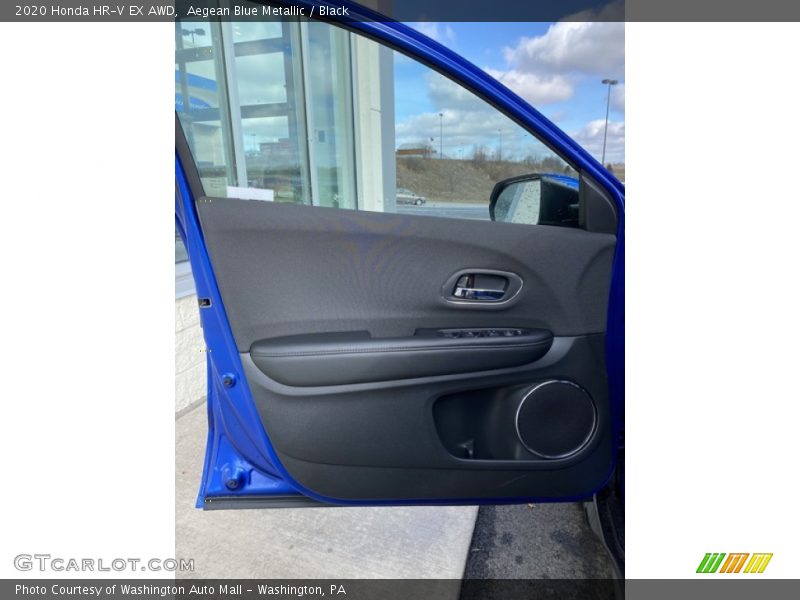 Aegean Blue Metallic / Black 2020 Honda HR-V EX AWD