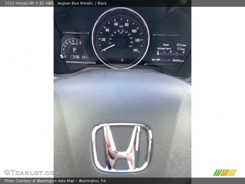 Aegean Blue Metallic / Black 2020 Honda HR-V EX AWD