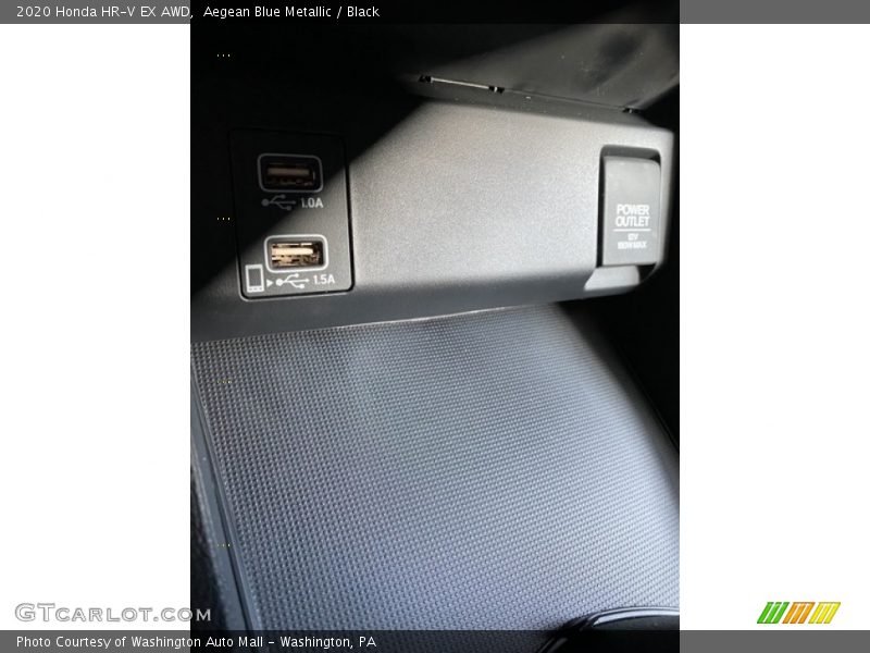 Aegean Blue Metallic / Black 2020 Honda HR-V EX AWD