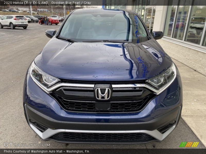 Obsidian Blue Pearl / Gray 2020 Honda CR-V EX-L AWD