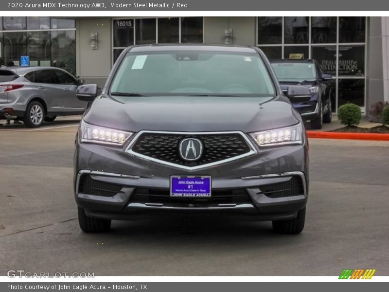 Modern Steel Metallic / Red 2020 Acura MDX Technology AWD