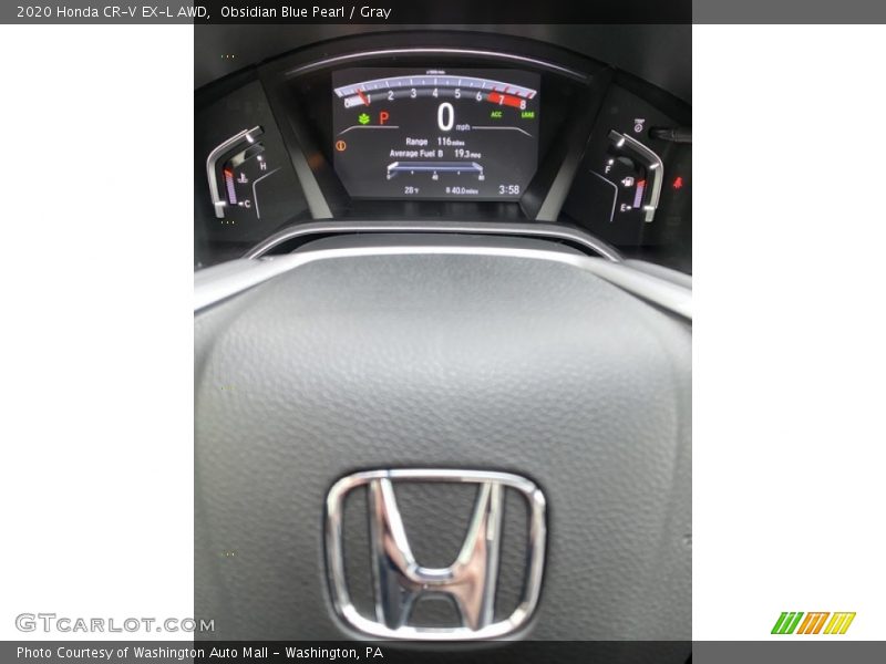 Obsidian Blue Pearl / Gray 2020 Honda CR-V EX-L AWD
