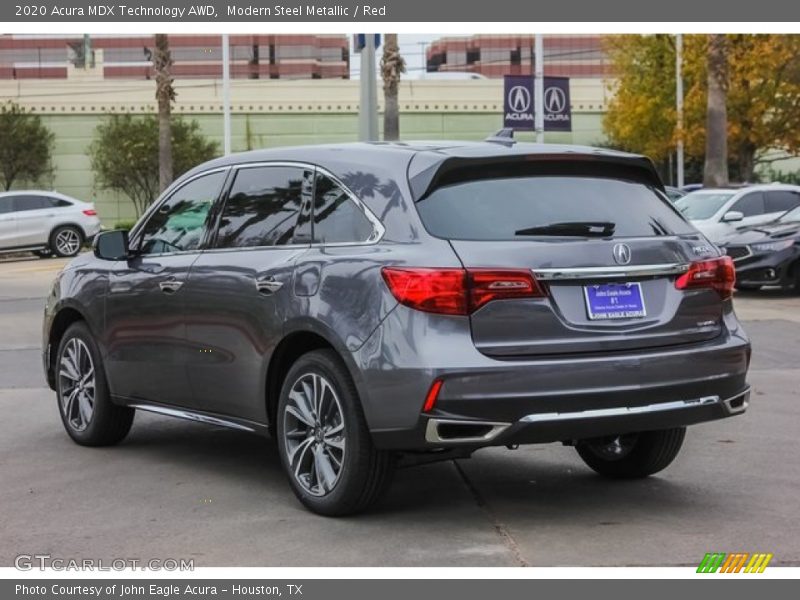 Modern Steel Metallic / Red 2020 Acura MDX Technology AWD