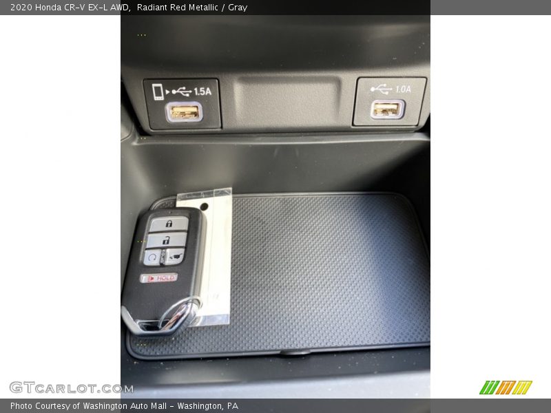 Radiant Red Metallic / Gray 2020 Honda CR-V EX-L AWD