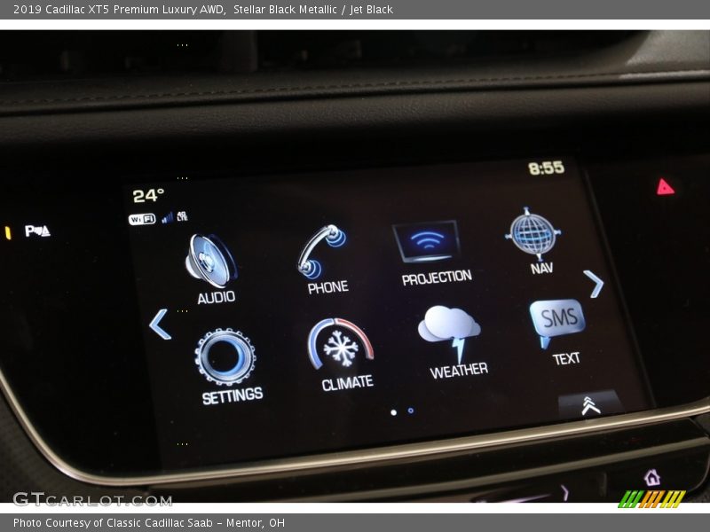 Stellar Black Metallic / Jet Black 2019 Cadillac XT5 Premium Luxury AWD