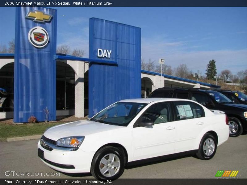 White / Titanium Gray 2006 Chevrolet Malibu LT V6 Sedan