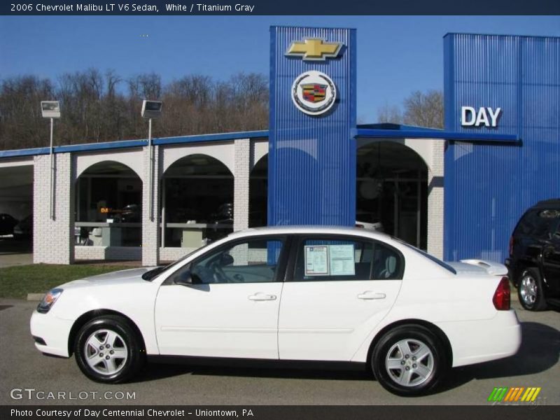 White / Titanium Gray 2006 Chevrolet Malibu LT V6 Sedan