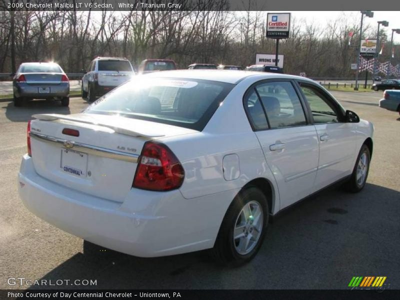 White / Titanium Gray 2006 Chevrolet Malibu LT V6 Sedan